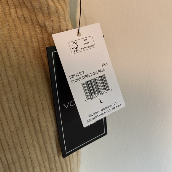 Volcom Stone Street Overall - Corduroy - Picture 5 of 6